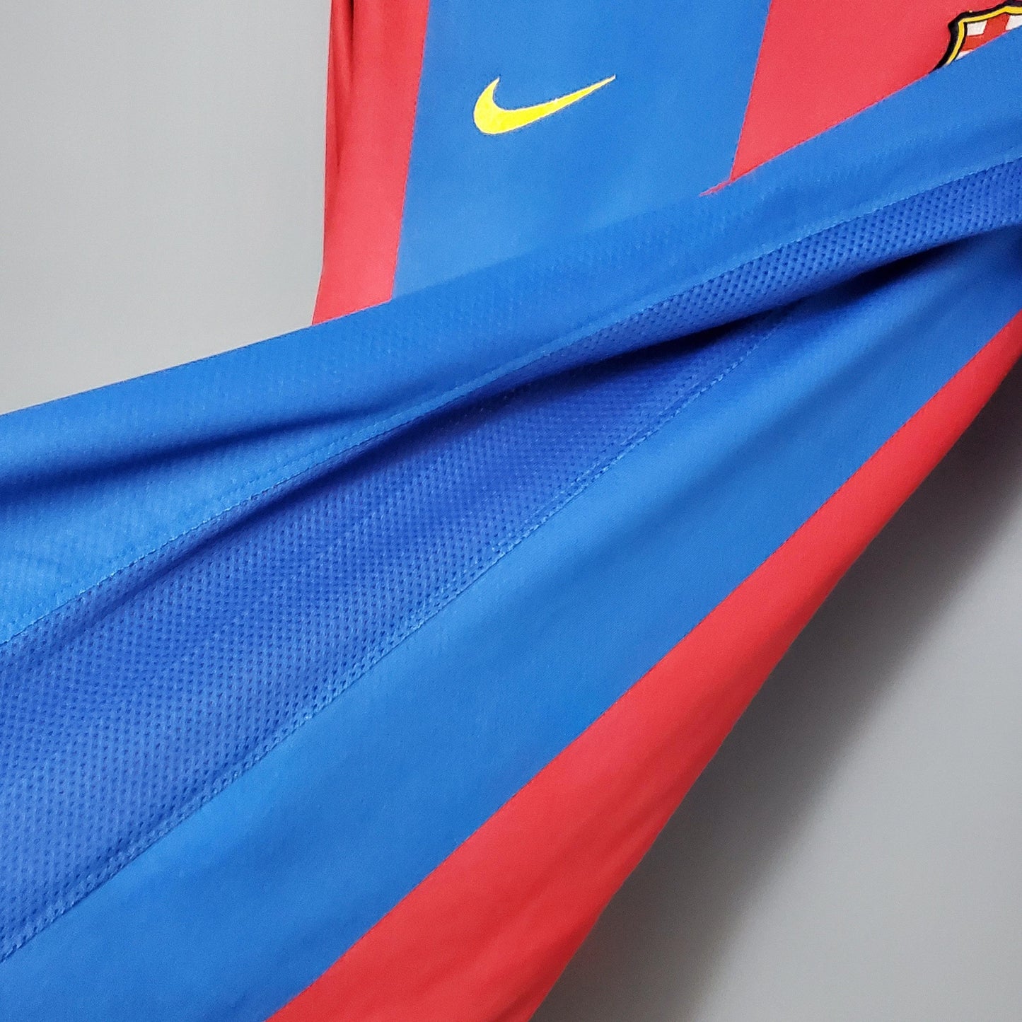 Camisa Barcelona Titular 06/07 - Versão Retro Manga Comprida - Boutique do Boleiro