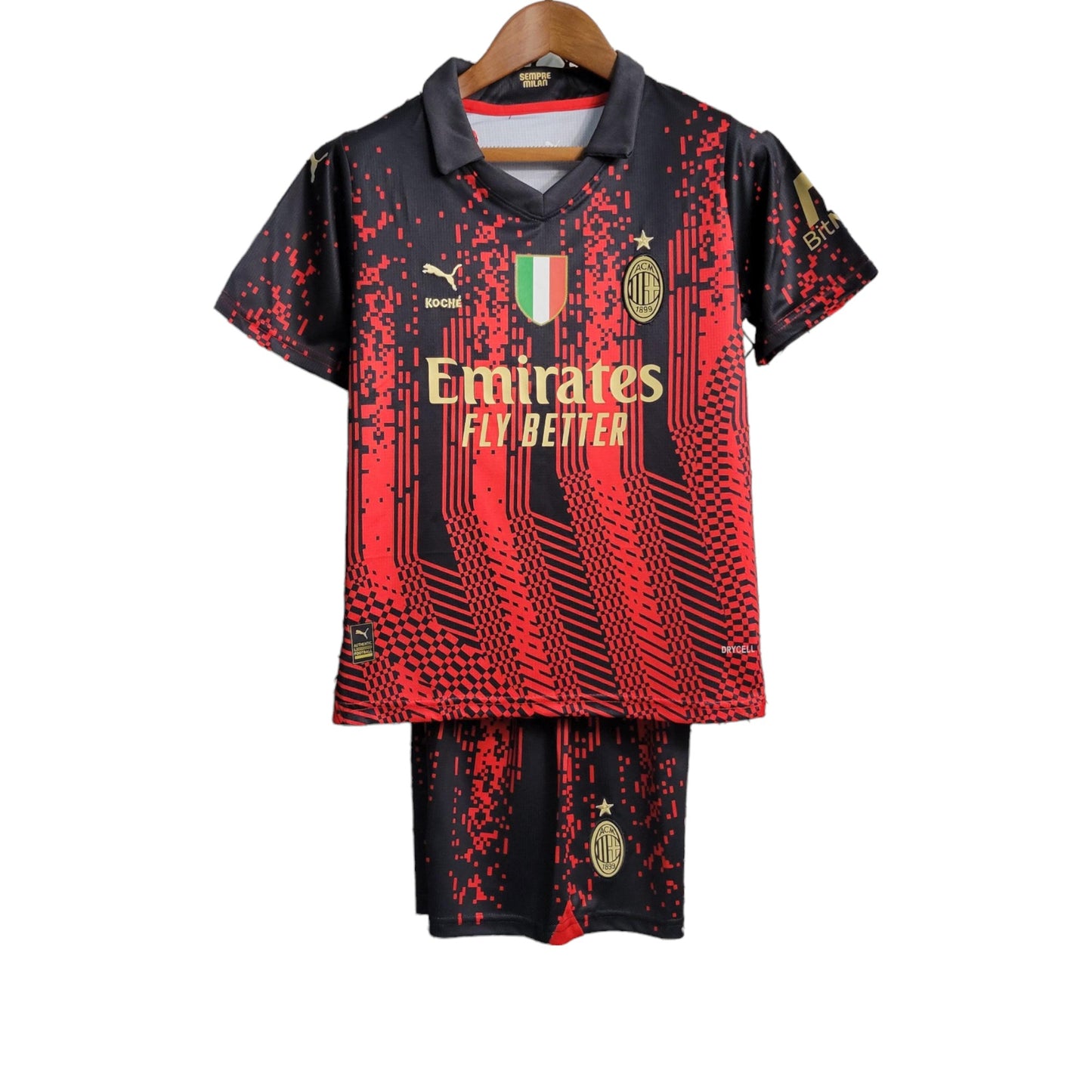 Kit Infantil Milan Terceira Camisa 22/23