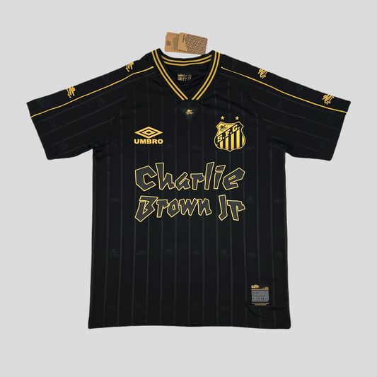 Camisa Santos Edição Especial Charlie Brown Preta 24/25 - Versão Torcedor