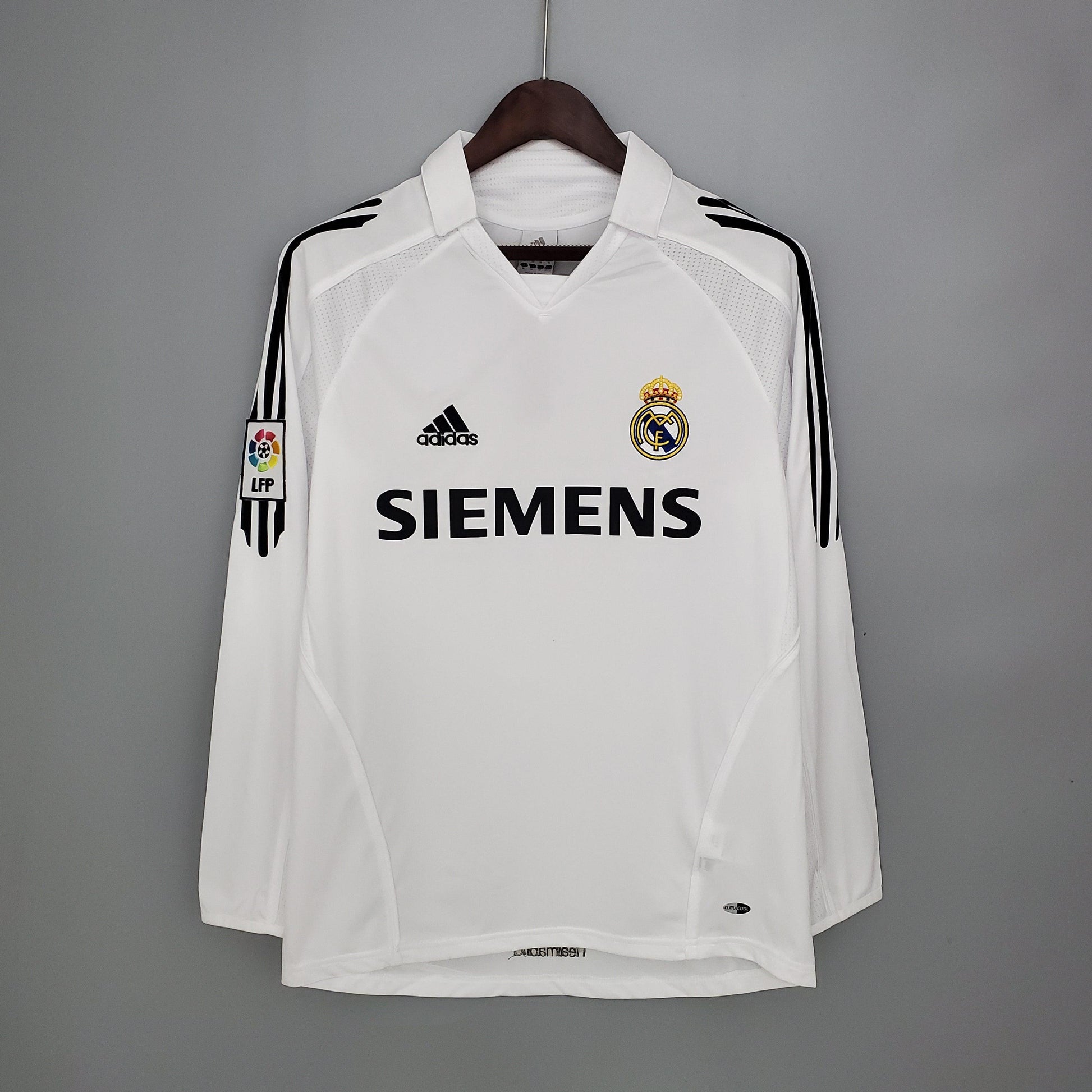 Camisa Real Madrid Titular 05/06 - Versão Retro Manga Comprida - Boutique do Boleiro
