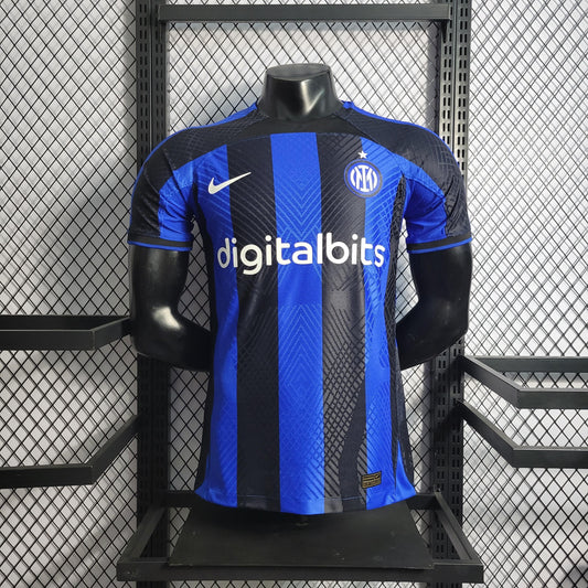 Camisa Inter de Milão Titular 22/23 - Versão Jogador - Boutique do Boleiro
